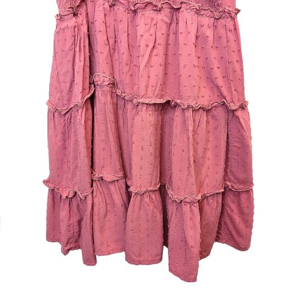 SHEIN Dot Frill Trim Cami Mauve Lined Mini Dress S (4) - Picture 8 of 13